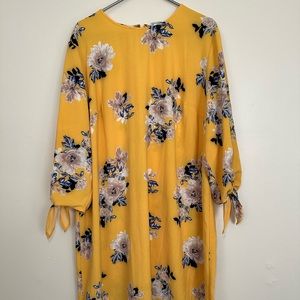 Ava & ViV yellow flower plus size dress